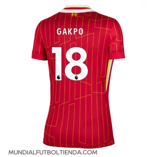 Camiseta Liverpool Cody Gakpo #18 Primera Equipación Replica 2024-25 para mujer mangas cortas